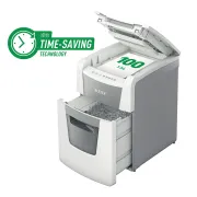 Distrugator documente automat Leitz IQ Small Office P4, crosscut 100 coli, cos 34l, alb/gri BPTCSL011000