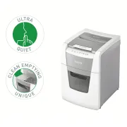 Distrugator documente automat Leitz IQ Small Office P4, crosscut 100 coli, cos 34l, alb/gri BPTCSL011000