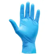 Manusi nitrilice Velo Nitrile Blue M, fara pudra, nesterile, microtextura pe degete, ambidextre, pentru uz medical si alimentar, 100 bucati BITVeloNitrileBlueM