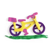 Plastilina moale Morocolor Primo, 5 x 100 g, gluten-free, cu matrita bicicleta BPTCMC002912