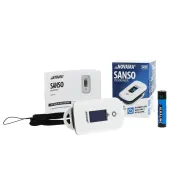 Pulsoximetru Novama Sanso, masoara saturatia de oxigen din sange si pulsul, algoritm de toleranta la miscare, ecran OLED bicolor, functie de schimbare a orientarii ecranului, Alb BITNovamaSanso