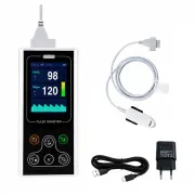 Pulsoximetru portabil Contec CMS60D1, masurare saturatie oxigen si rata pulsului, baterie reincarcabila, software pentru date stocate pe PC in timp real, functie alarma, senzor adulti BITContecCMS60D1