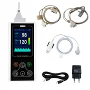 Pulsoximetru portabil Contec CMS60D1, senzor adulti, pediatric si neonatal, masurare saturatie oxigen si rata pulsului, baterie reincarcabila, software pentru date stocate pe PC in timp real BITContecCMS60D1complet