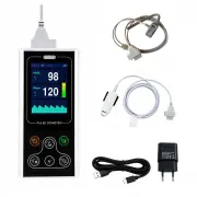 Pulsoximetru portabil Contec CMS60D1, senzor adulti si neonatal, masurare saturatie oxigen si rata pulsului, baterie reincarcabila, software pentru date stocate pe PC in timp real, functie alarma BITContecCMS60D1neo