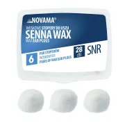 Set 6 perechi dopuri de urechi Novama Senna Wax, din ceara modelabila, reducere zgomot pana la 28 dB, confort ridicat, cu etui practic BITNovamaSennaWax