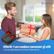 Aparat Masaj Picioare SUPORTO Reflexo Core cu Incalzire, Compresie si Telecomanda, Pentru relaxare Picior si Talpa, Beneficii de Reflexoterapie, Circulatie Imbunatatita, Role masat talpi si presopunctura, Tehnica Shiatsu, Negru SPTREFCORE