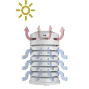 Carcasa protectie senzor meteo exterior, ventilator solar integrat, ecranare radiatii solare UV, protectie ploaie, TFA 98.1111.02