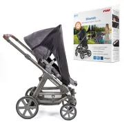 Copertina protectie solara carucior copii, UV 50+, parasolar universal reglabil, protectie vant si ploaie, material elastic, montare rapida, Reer ShineSafe 84251