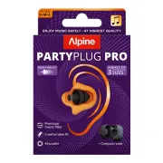 Dopuri de urechi cu filtru muzical profesional pentru festivaluri si concerte, 3 dimensiuni incluse (S/M/L), protectie zgomote SNR 21dB, reutilizabile, negre, ALPINE PartyPlug PRO 2025 ALP20060