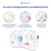 HUSA de schimb / Fata de perna pentru Perna ortopedica Baby nou nascuti 8-24 luni | Multicolora cu Iepurași SPTHPBER000