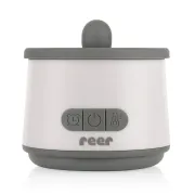 Incalzitor portabil biberoane si alimente pentru bebelusi, 4 trepte temperatura 37-50&deg;C, acumulator cu incarcare USB-C, 3 adaptoare biberon incluse, afisaj temperatura, timer cu oprire automata, independent de priza, Reer Heat2Go 33060