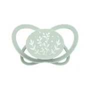 Set 2 suzete nip My Butterfly cu tetina ortodontica din silicon, forma simetrica, din materiale naturale regenerabile, fara BPA, cutie de transport si sterilizare, 0-6 luni, verde, nip My Butterfly Green 38860