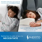 Set 2X perne cu suport cervical din spuma cu memorie pentru copii 10-16 ani Suporto&reg;️ 50x30, cu perforatii SPTSET2PDCAC0