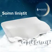 Set 2X perne cu suport cervical din spuma cu memorie pentru copii 10-16 ani Suporto&reg;️ 50x30, cu perforatii SPTSET2PDCAC0
