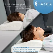 Set 4X perne cu suport cervical din spuma cu memorie pentru copii 10-16 ani Suporto&reg;️ 50x30, cu perforatii SPTSET4PDCAC0