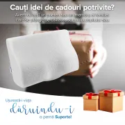 Set 4X perne cu suport cervical din spuma cu memorie pentru copii 10-16 ani Suporto&reg;️ 50x30, cu perforatii SPTSET4PDCAC0