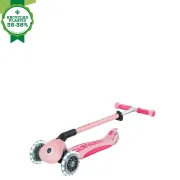 Trotineta Globber GO UP DELUXE ECOLOGIC 3 in 1, ghidon si scaun ajustabile pe inaltime, roti cu lumini, culoare roz pal FUNK646-710-1