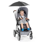 Umbrela parasolar carucior copii, protectie UV 80+, forma patrata 80 cm, reglabila 180&deg;, prindere universala anti-alunecare, negru, Reer ShineSafe 84261
