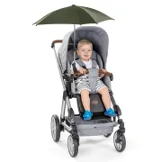 Umbrela parasolar carucior copii, protectie UV 80+, forma patrata 80 cm, reglabila 180&deg;, prindere universala anti-alunecare, verde, Reer ShineSafe 84283