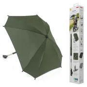 Umbrela parasolar carucior copii, protectie UV 80+, forma patrata 80 cm, reglabila 180&deg;, prindere universala anti-alunecare, verde, Reer ShineSafe 84283