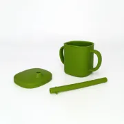 Cana cu pai si capac din silicon, Coccorito, Green