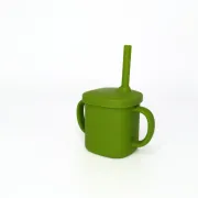 Cana cu pai si capac din silicon, Coccorito, Green