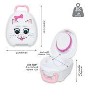 Olita portabila cu capac si maner My Carry Potty, Pisica