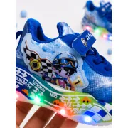 Pantofi sport cu lumini led, masinuta de curse, superbaby, albastru adt-60-x-r