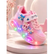 Pantofi sport cu luminite, model you and me, piele ecologica, fete, roz ad30-8-7x-r