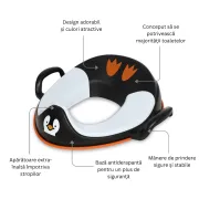 Reductor cu manere pentru toaleta, My Trainer Seat, Pinguin