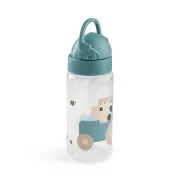 Sticla cu pai pentru copii Done by Deer Tiny Farm Albastru 350 ml