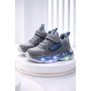 Adidasi gri cu luminite pentru baieti cyx adt-57-r