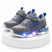Adidasi gri cu luminite pentru baieti cyx adt-57-r