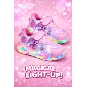 Adidasi roz cu luminite pentru fetite ponei adt-19-1