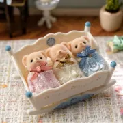 Figurine sylvanian families-ursuleti adormiti biscuit tripleti sf5866