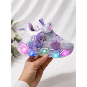 Pantofi sport cu luminite, model cu zana, piele ecologica, fete, mov ad30-8-7-7-r