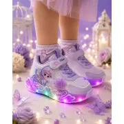 Pantofi sport cu luminite, model cu zana, piele ecologica, fete, mov ad30-8-7-7-r