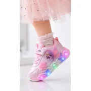 Pantofi sport cu luminite, model cu zana, piele ecologica, fete, roz ad30-8-7-8-r