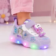 Pantofi sport cu luminite, model fairyland, piele ecologica, fete, mov ad30-80