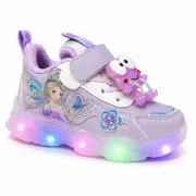Pantofi sport cu luminite, model fairyland, piele ecologica, fete, mov ad30-80
