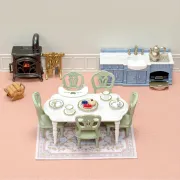 Sylvanian families-salon de dining elegant pt conacul riverside sf5867