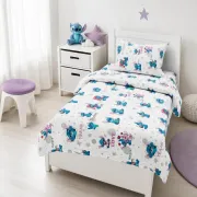 Pilota din bumbac ranforce cu Angel si Stitch pentru pat 2-8 / 2-12 ani - ASC6427968144197