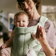 Baby Bjorn - Marsupiu ergonomic Baby Carrier Hold, Light Green, tesatura periata