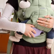 Baby Bjorn - Marsupiu ergonomic Baby Carrier Hold, Light Green, tesatura periata