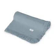 Muselina, Lionelo, Din bumbac, Lavabila la masina de spalat, Dimensiune mare 70x100 cm, Albastru BYNLO-MUSLIN_BLANKET_STONE_BLUE