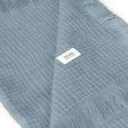 Muselina, Lionelo, Din bumbac, Lavabila la masina de spalat, Dimensiune mare 70x100 cm, Albastru BYNLO-MUSLIN_BLANKET_STONE_BLUE