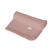 Muselina, Lionelo, Din bumbac, Lavabila la masina de spalat, Dimensiune mare 70x100 cm, Roz BYNLO-MUSLIN_BLANKET_DUSTY_PINK