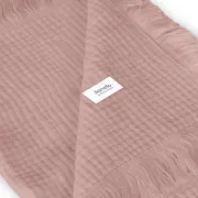 Muselina, Lionelo, Din bumbac, Lavabila la masina de spalat, Dimensiune mare 70x100 cm, Roz BYNLO-MUSLIN_BLANKET_DUSTY_PINK