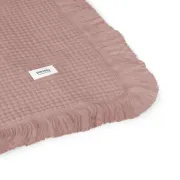 Muselina, Lionelo, Din bumbac, Lavabila la masina de spalat, Dimensiune mare 70x100 cm, Roz BYNLO-MUSLIN_BLANKET_DUSTY_PINK
