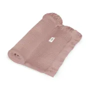 Muselina, Lionelo, Din bumbac, Lavabila la masina de spalat, Dimensiune mare 70x100 cm, Roz BYNLO-MUSLIN_BLANKET_DUSTY_PINK